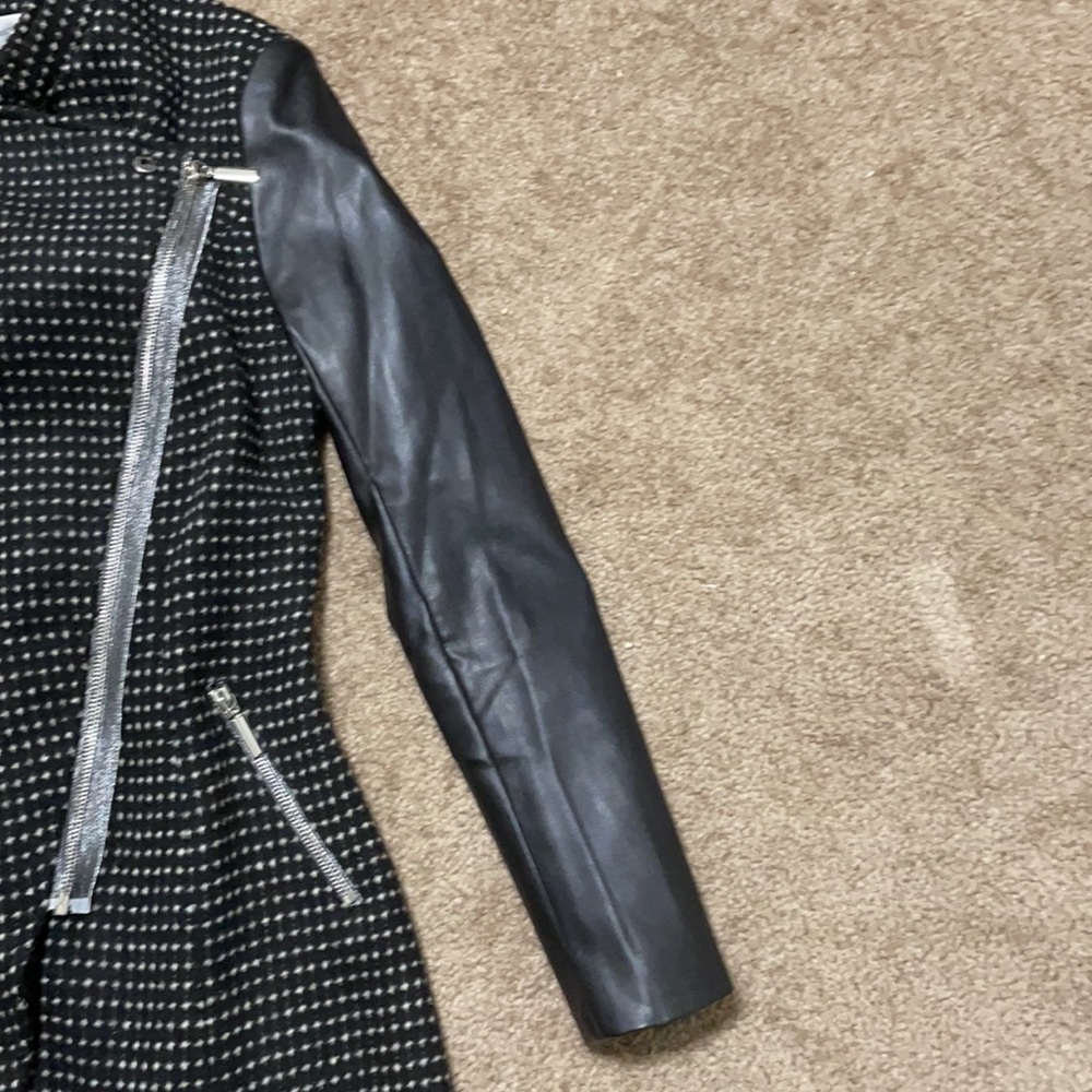 New Anthropologie Boutique Patricia Luca Milano Black Dressy Jacket Leather Xs View 6
